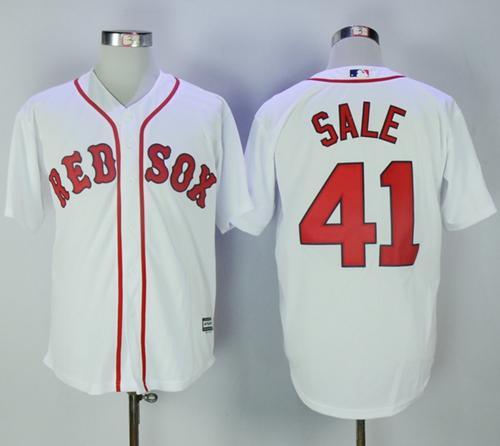 Red Sox #41 Chris Sale White New Cool Base Stitched MLB Jersey - Click Image to Close